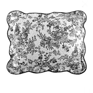 NWOT Laurel Manor Toile Garden Cotton Pillow Sham
